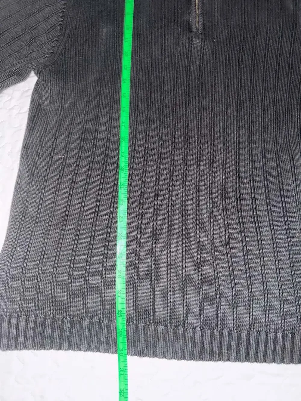 Hathaway Quarter Zip Sweater Size XL/XG Dark Gray Cotton
